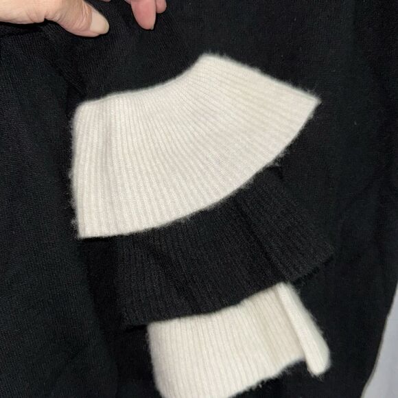 MADELEINE THOMPSON BLACK JUPITER CASHMERE SWEATER NWT M 572.00 ON SITE - Picture 3 of 5